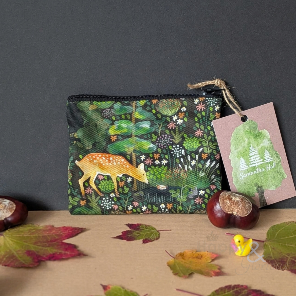 Deer & duck coin purse