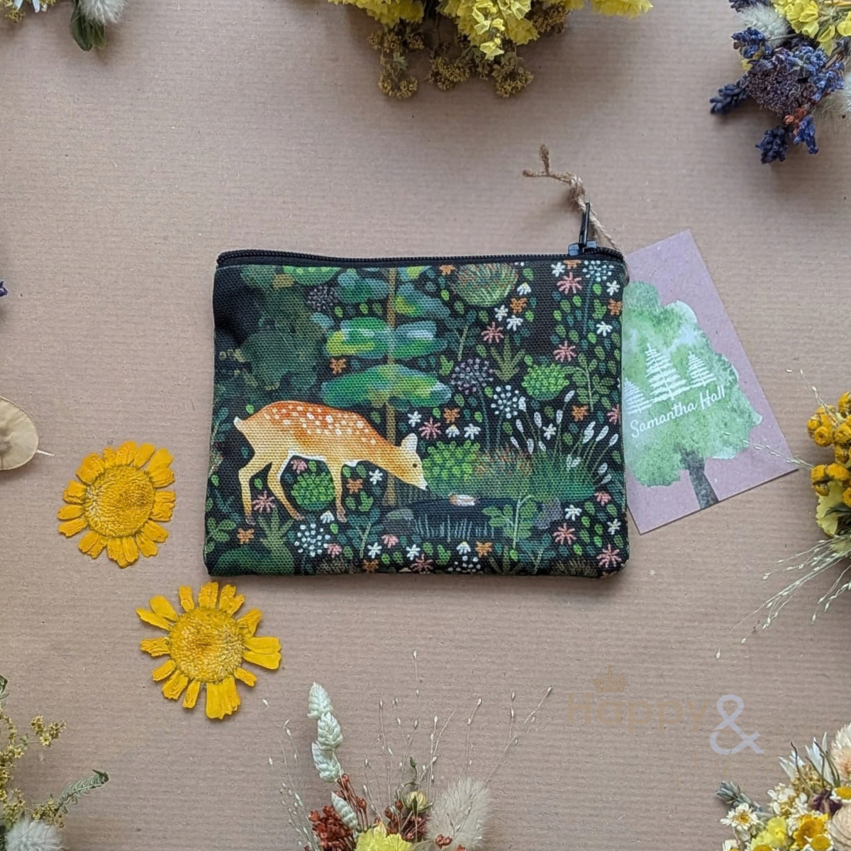 Deer & duck coin purse