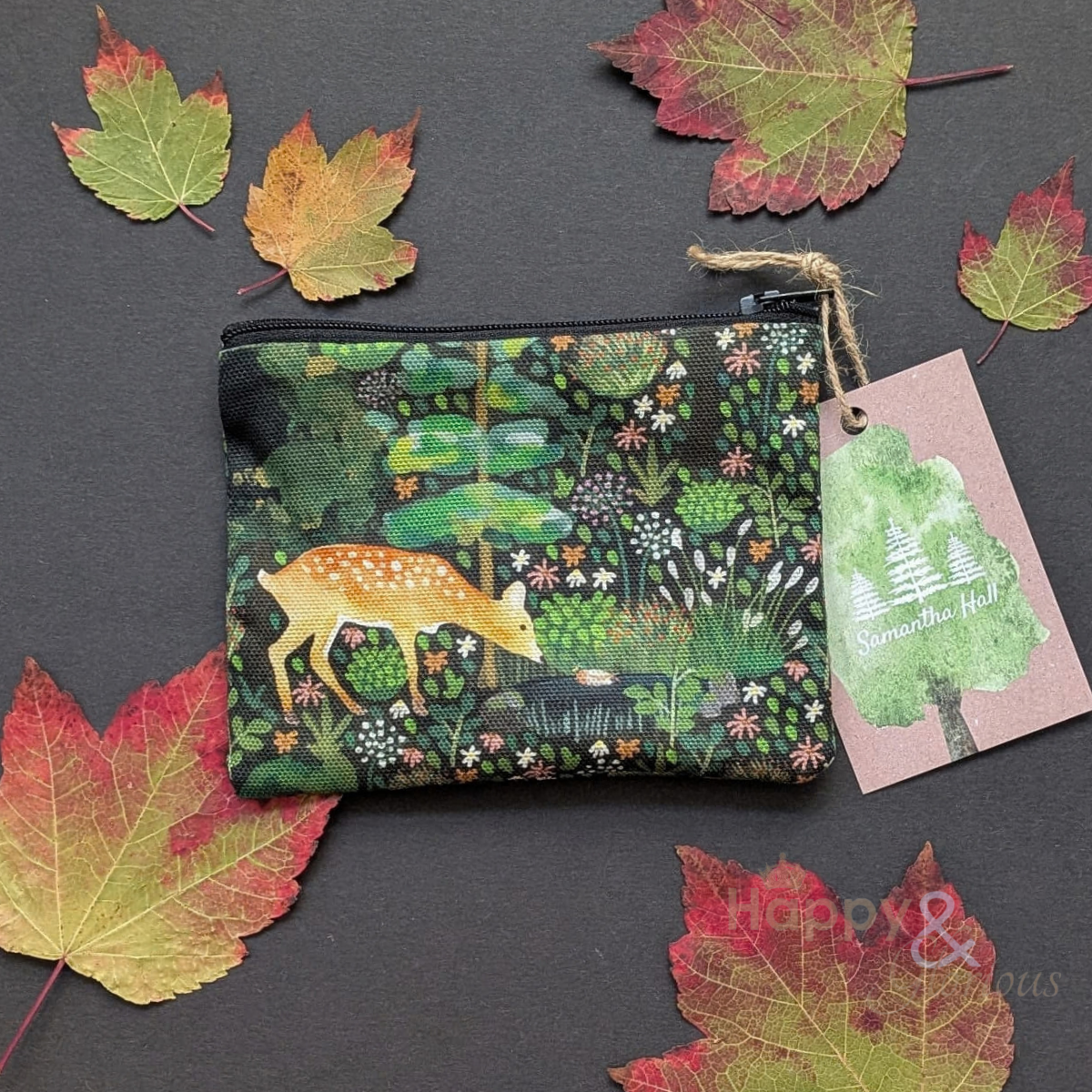 Deer & duck coin purse