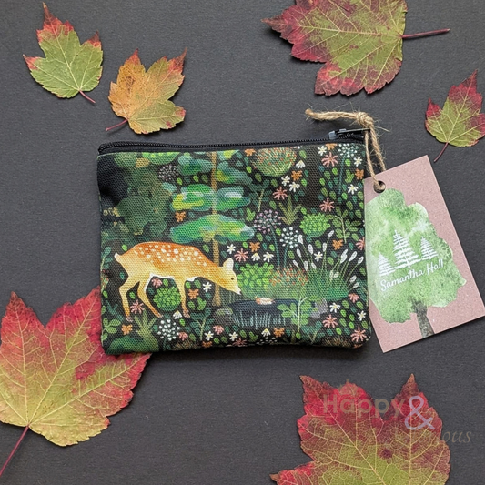 Deer & duck coin purse