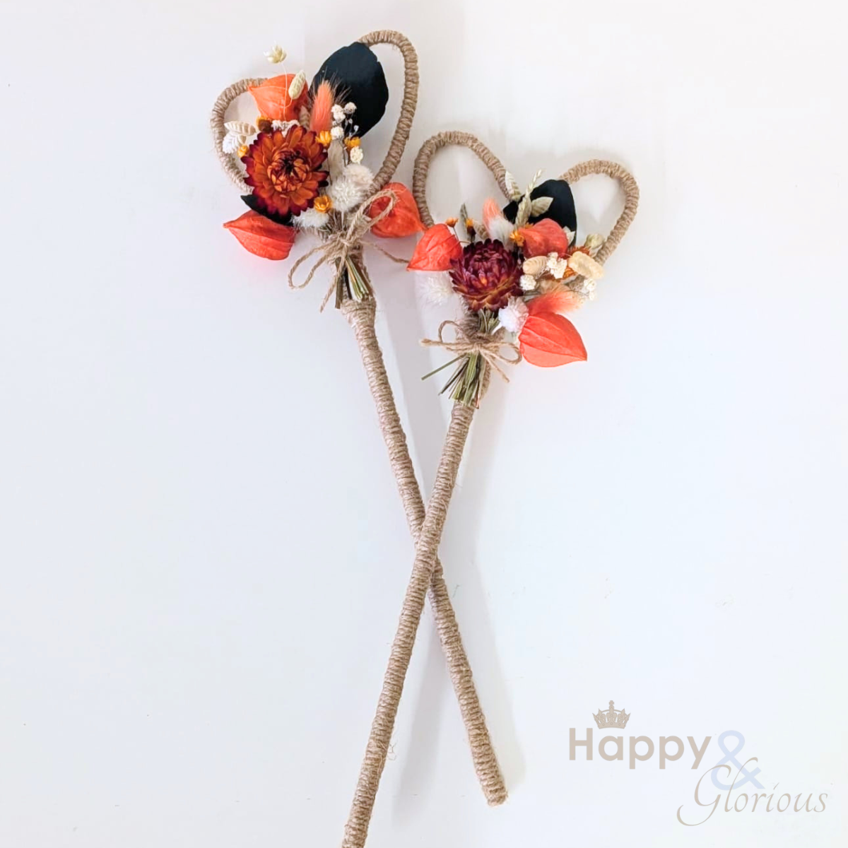 Dried flower wand