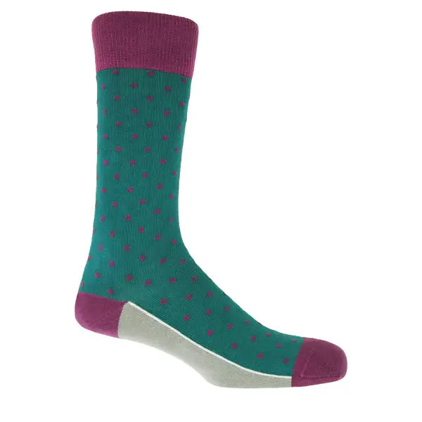 Pin polka large socks (size 6-13)