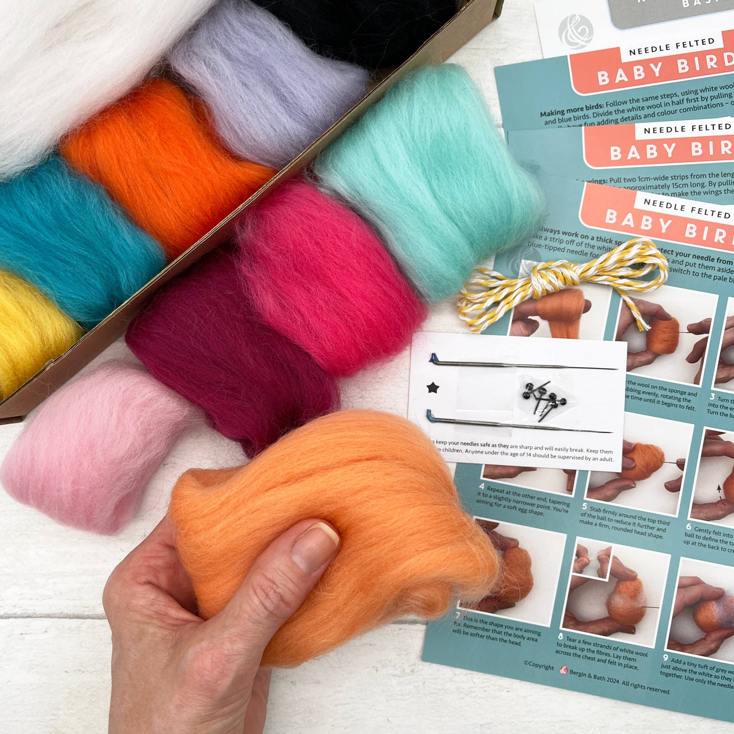 Baby birds needle felting kit