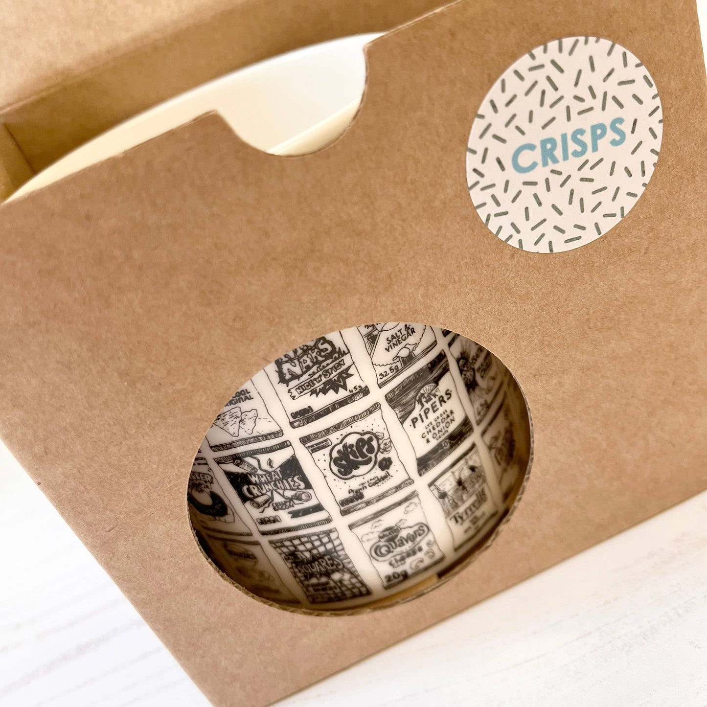 Crisp packets black & white mug