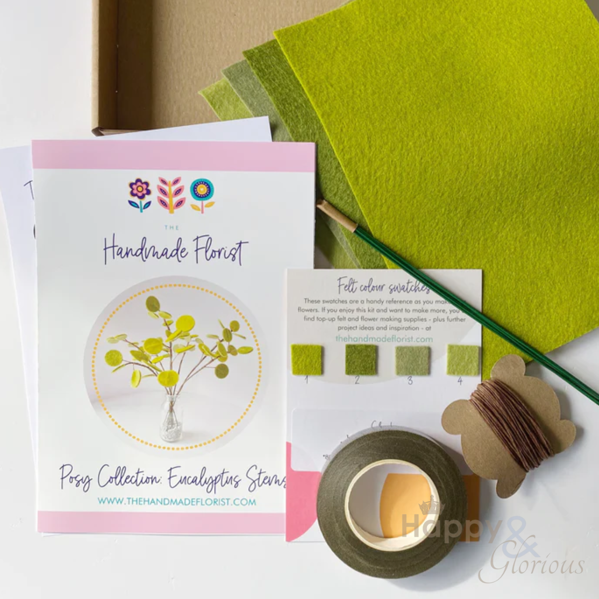 Eucalyptus felt flower making craft kit