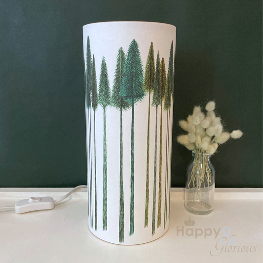 Green trees parchment lamp