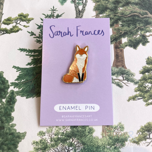 Fox enamel pin badge