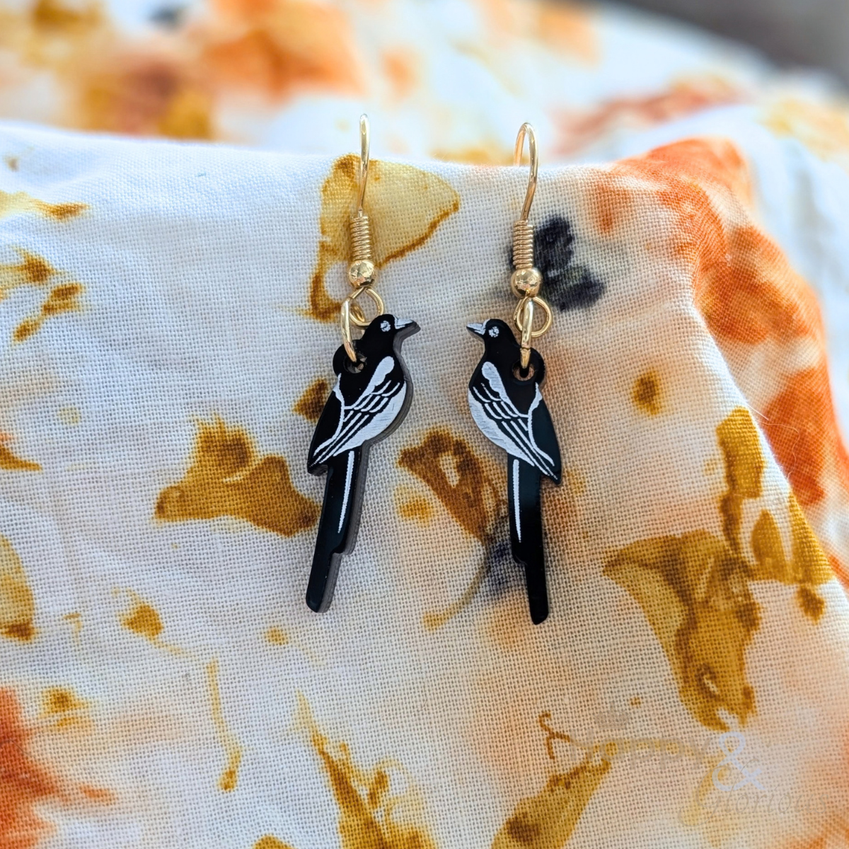 Two for joy magpie earrings by Tatty Devine
