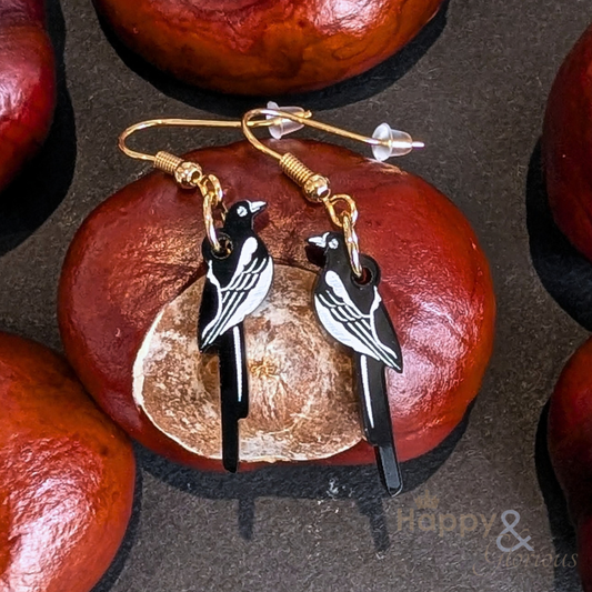 Two for joy magpie earrings by Tatty Devine