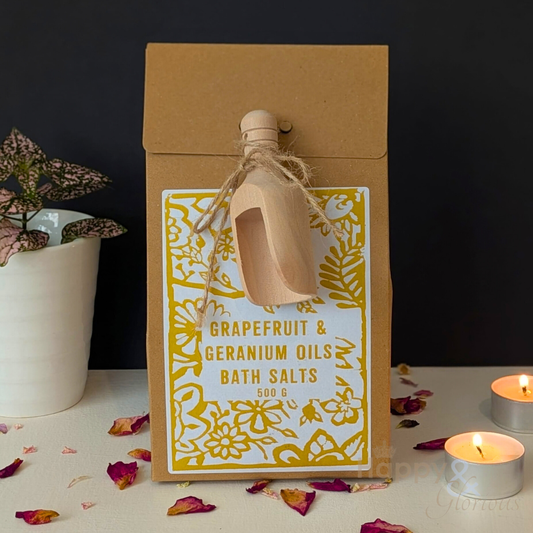 Grapefruit & geranium Himalayan bath salts