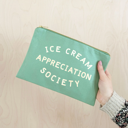 Mint green ice cream appreciation society purse