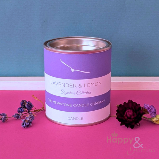 Lavender & lemon natural wax candle