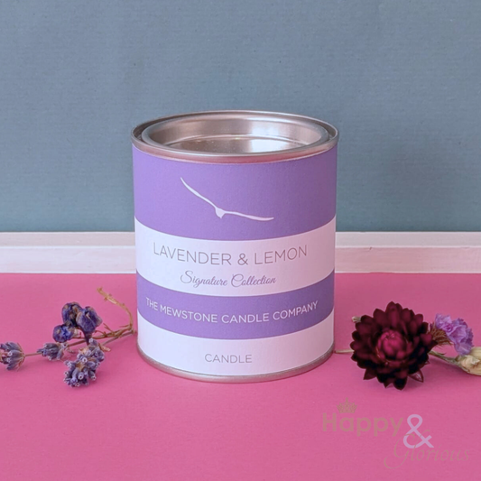 Lavender & lemon natural wax candle