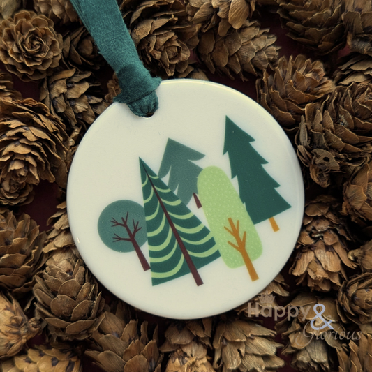 Pretty woodland ceramic decoration