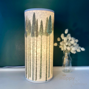 Green trees parchment lamp