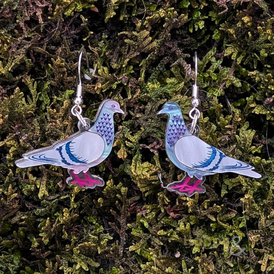 Pigeon earrings by Tatty Devine