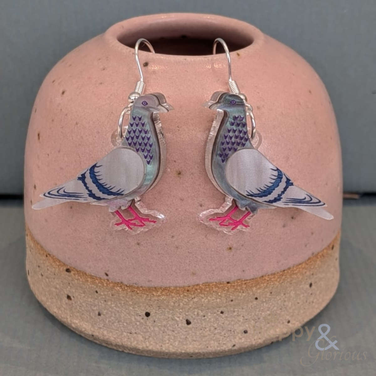 Pigeon earrings by Tatty Devine