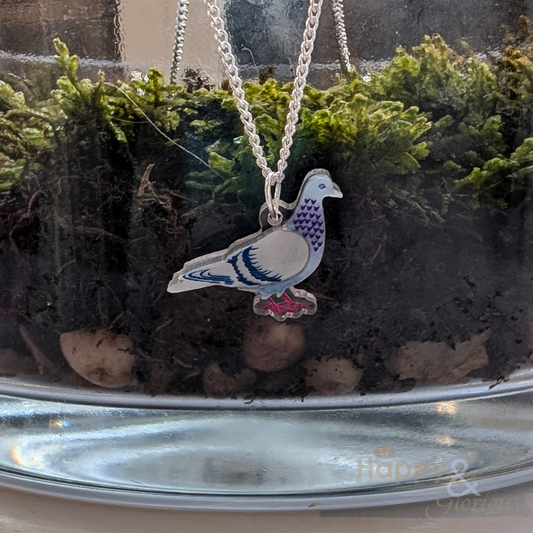 Pigeon pendant necklace by Tatty Devine