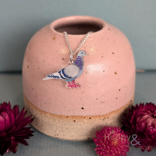 Pigeon pendant necklace by Tatty Devine