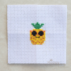 Cross stitch pineapple mini craft kit