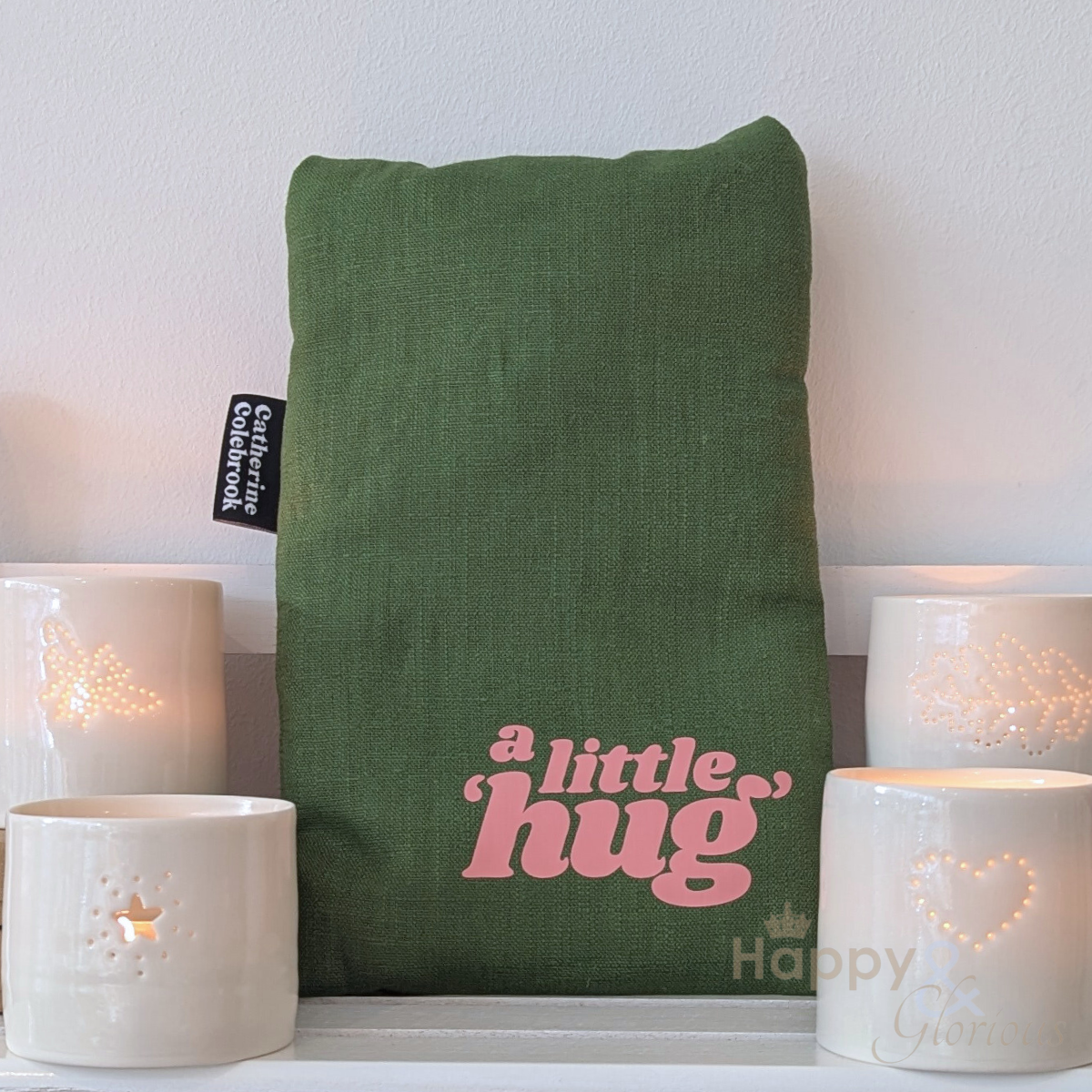 Linen little hug mini hot water bottle in three colours