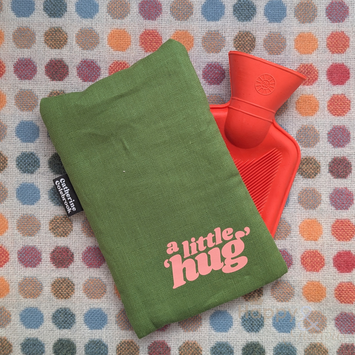 Linen little hug mini hot water bottle in three colours