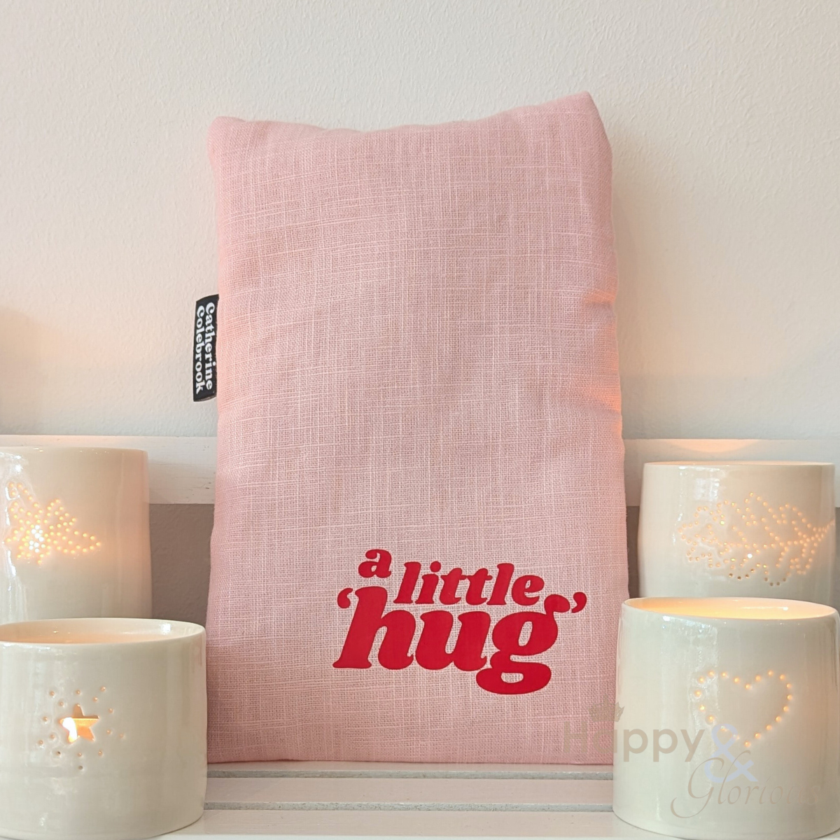 Linen little hug mini hot water bottle in three colours