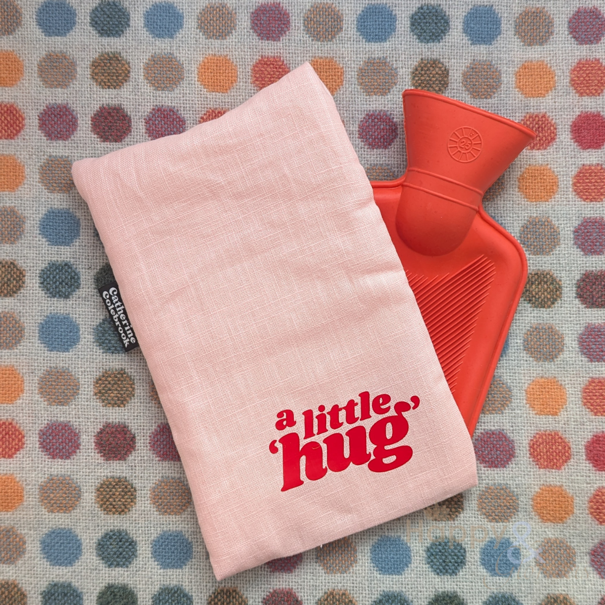 Linen little hug mini hot water bottle in three colours