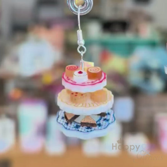 Afternoon tea earrings by Tatty Devine