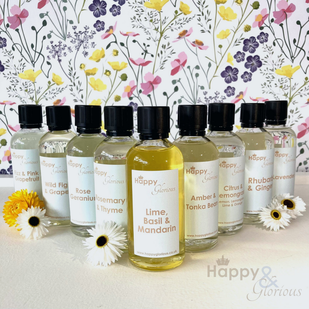Wisteria, Orange Blossom & White Tea fragrance diffuser refill oil with reeds