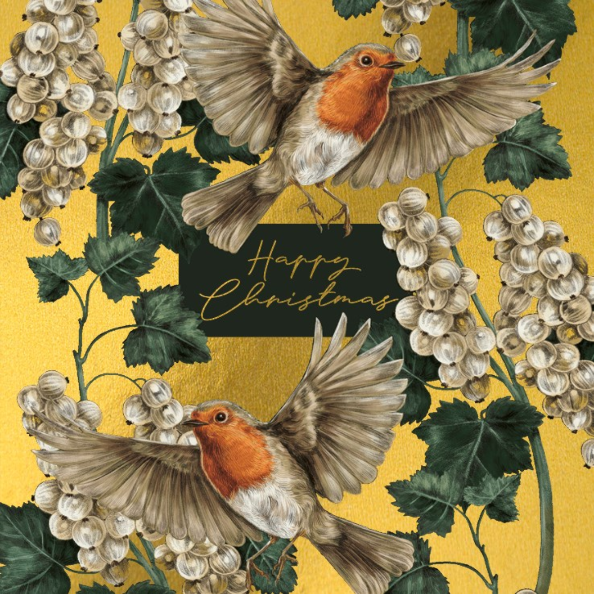 Golden robins charity Christmas cards - pack of six