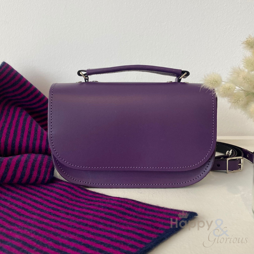 Purple 'Aura' leather bag