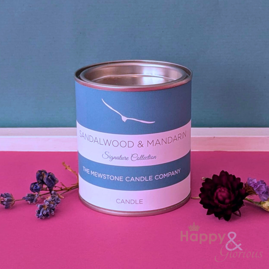 Sandalwood & mandarin natural wax candle