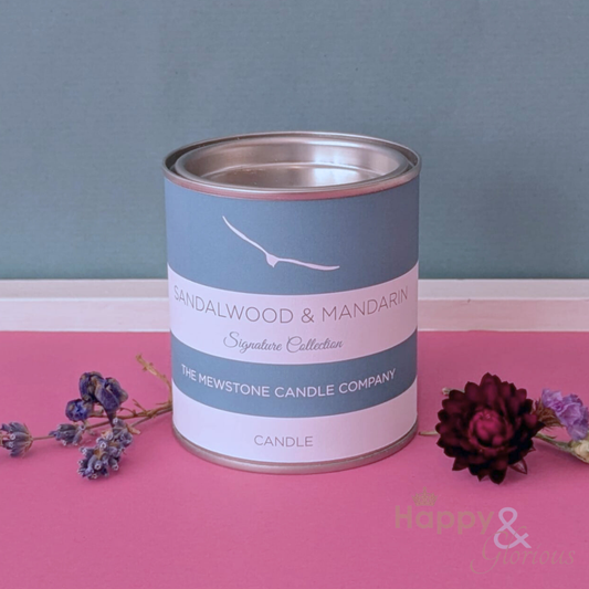 Sandalwood & mandarin natural wax candle