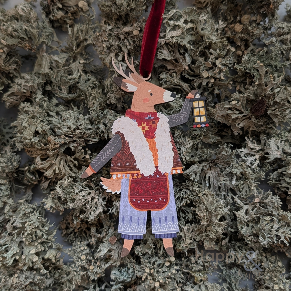 Folk animals Christmas decoration