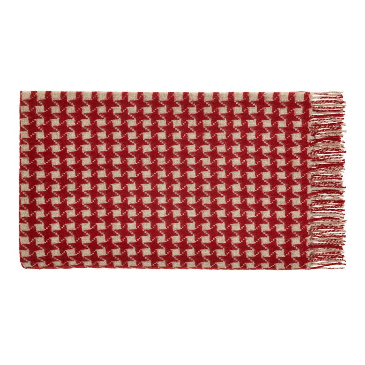Red star pure wool throw from Bronte by Moon