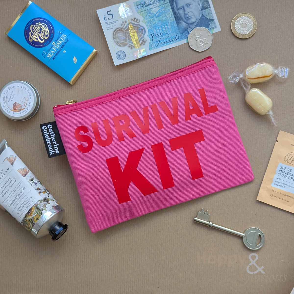 Survival kit purse in a choice of jolly colours