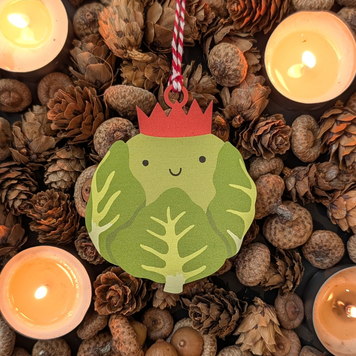 Brussels sprout Christmas decoration