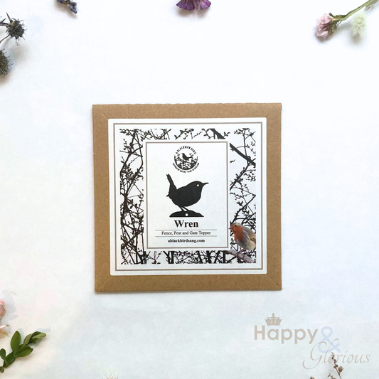 Steel wren mini garden silhouette