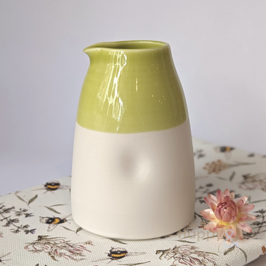 Lime green porcelain collared jug