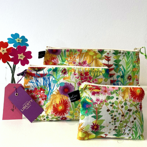 Tresco multicolour Liberty fabric cosmetic bag
