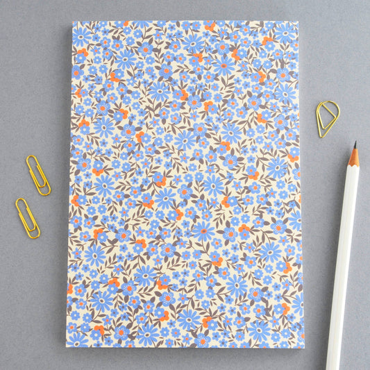 Petit Blue floral perfect bound A5 notebook