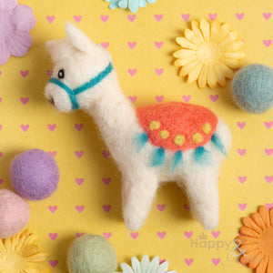 Mini alpaca needle felting craft kit