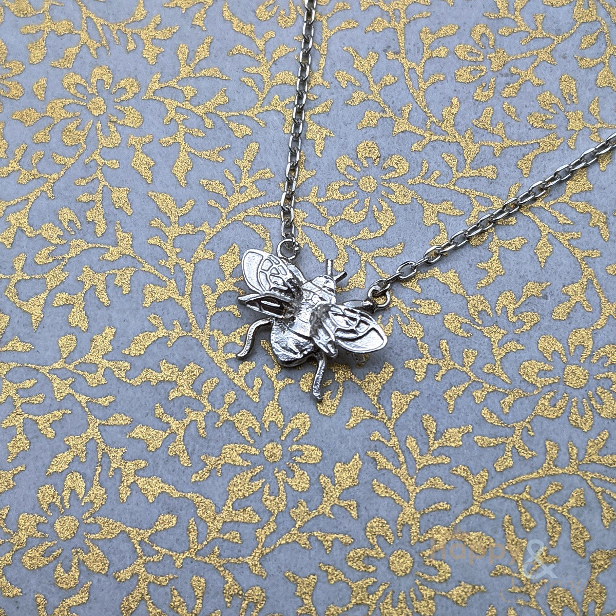 Sterling silver bumblebee necklace by Amanda Coleman