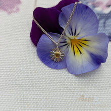 Sterling silver & gold daisy pendant