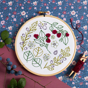 Blackthorn Bramble contemporary embroidery craft kit