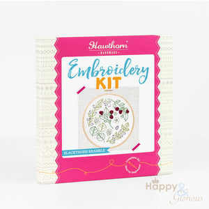 Blackthorn Bramble contemporary embroidery craft kit