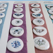 Pack of six small handmade ceramic buttons - made in Dorset