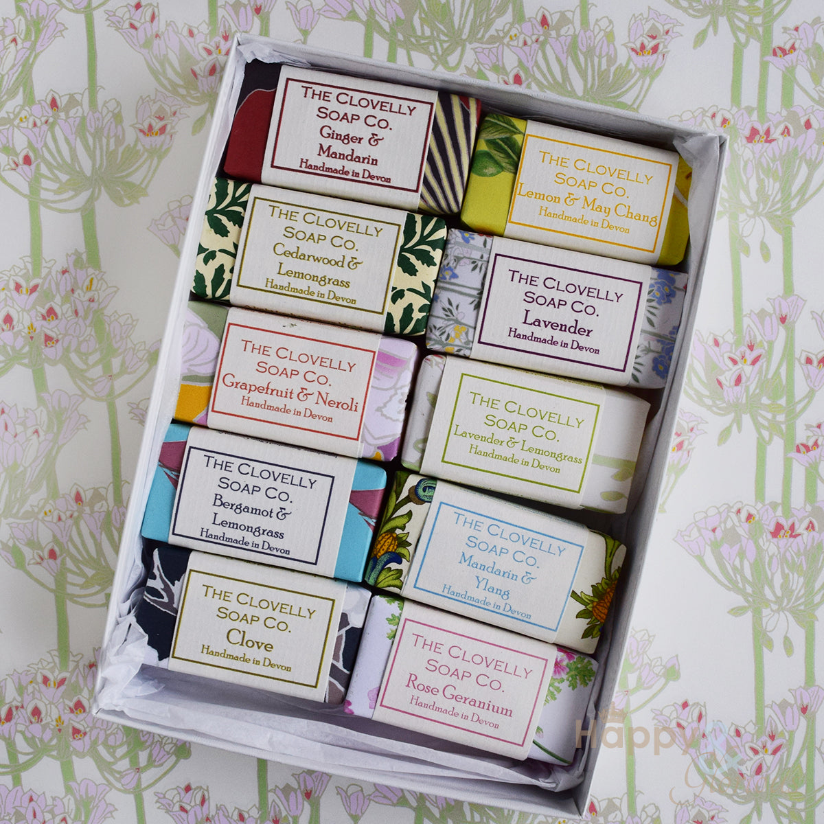 Clovelly Soap gift box with 10 guest soaps