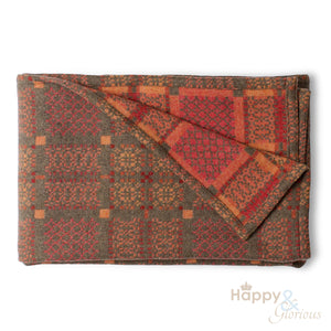 Copper 'Knot Garden' pure lambswool throw by Melin Tregwynt